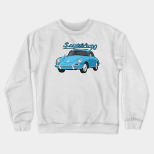 356 B Super 90 gt coupe Car classic vintage retro aqua Crewneck Sweatshirt